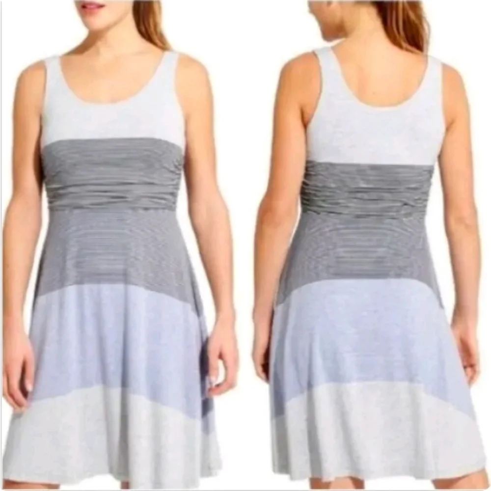 Athleta Santa Maria Tank Dress Striped Midi Length Athleisure Style Size XS